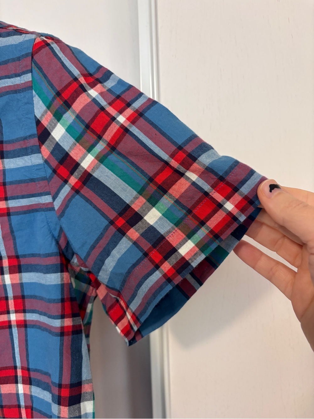 Ralph Lauren Boys Button Down Size XL Short Sleeve Plaid Preppy Nautical Soft - Picture 3 of 9